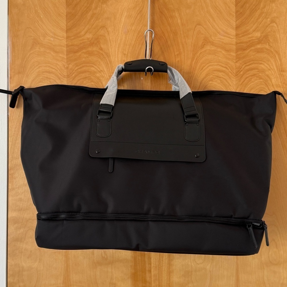 nwt Champs Onyx Collection Black Nylon Duffle Backpack with USB, Large - Picture 5 of 11